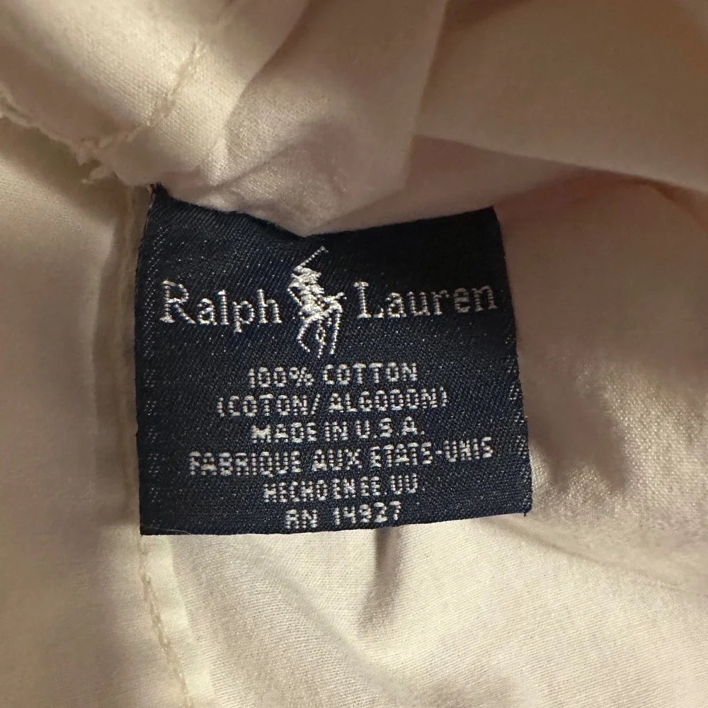 Vintage Ralph Lauren Sampler Standard Pillowcases 100% Cotton‎ Set of 2 USA RARE